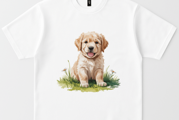 Adorable Golden Retriever Puppy Dog: A Design Asset for Joyful Projects