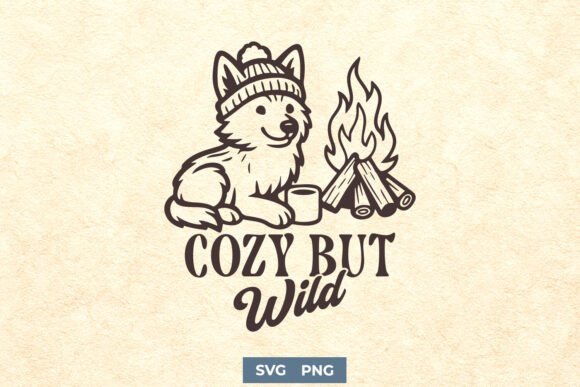 Cozy but Wild SVG PNG: A Cute Camping Dog for Your Designs