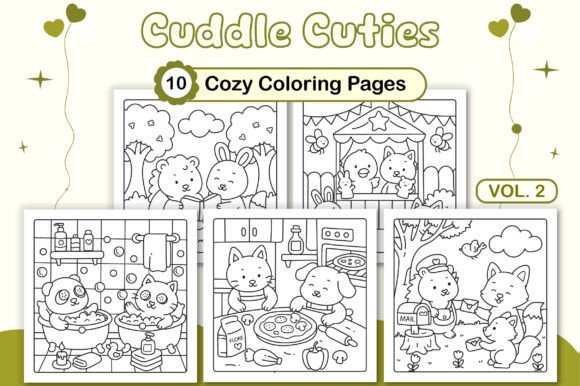 Cuddle Cuties Cozy Coloring Pages Vol. 2: A Warm Embrace for Your Creative Projects