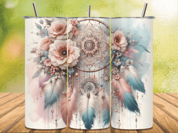 Dreamcatcher Flowers Boho Tumbler Wrap: Design & Style Guide