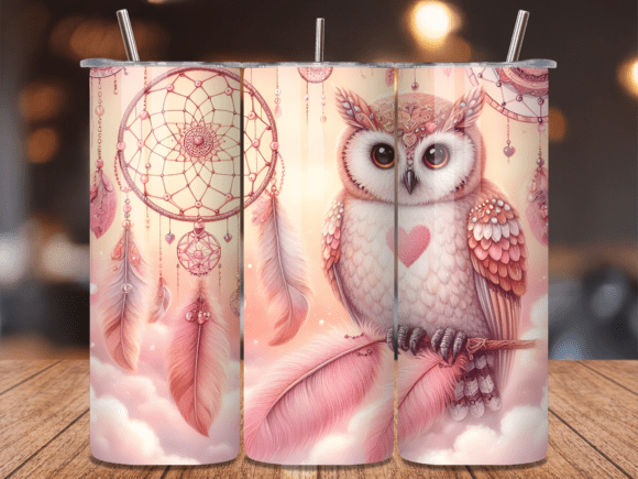 Dreamcatcher Pink Sky Owl Tumbler Wrap: A Designer's Deep Dive