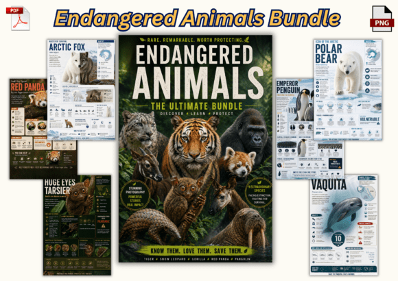 Endangered Animals Infographic Bundle: Visual Conservation