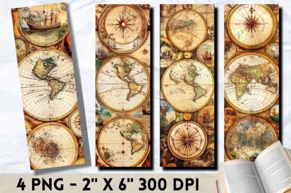 Explore the World with Geography Bookmark Sublimation PNG