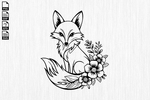 Floral Fox Svg, Fox with Flowers Svg: A Versatile Design Asset