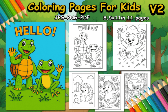Happy Animals Coloring Pages: A Delightful Design Asset