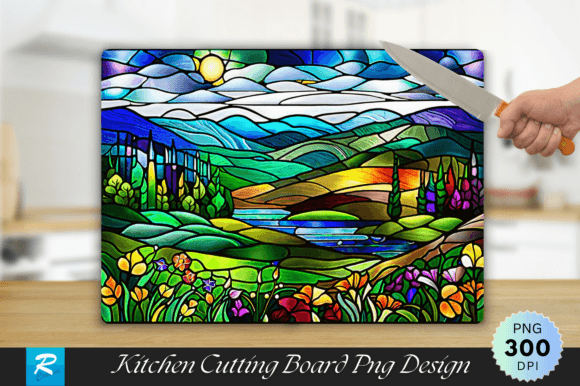 Nature Stained Glass Cutting Board: Where Art Meets Function