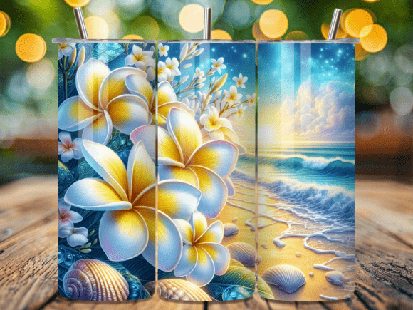 Plumeria Seashell Beach Shore Tumbler: A Design Guide
