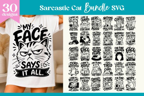 Sarcastic Cat Quotes SVG Bundle: Infusing Humor into Your Brand