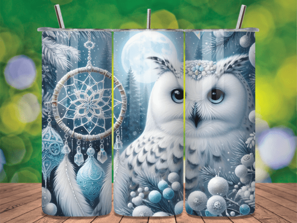 Snowy Winter Dreamcatcher Owl Tumbler: A Designer's Guide