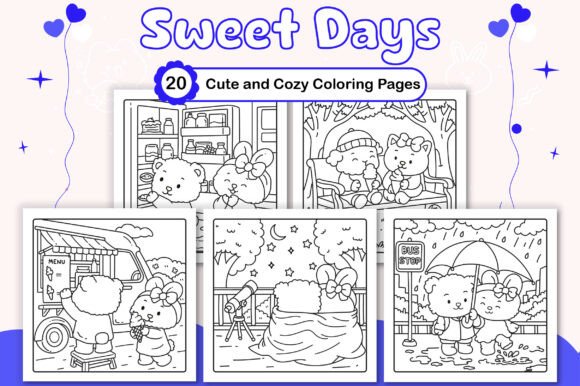 Sweet Days Cute and Cozy Coloring Pages: A Designer's Guide