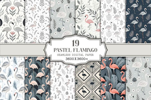 Unlocking Versatility: The Pastel Flamingo Seamless Pattern Bundle