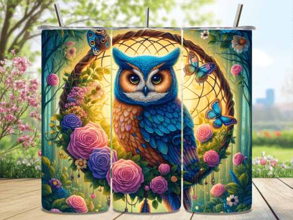 Whimsical Owl Dreamcatcher Tumbler Wrap: A Designer's Deep Dive
